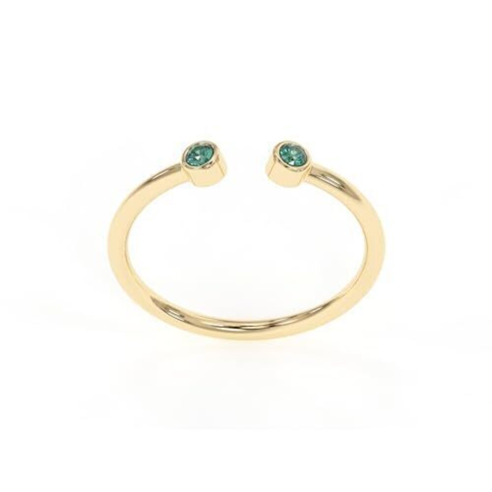 7935 Green Emerald Rings, 18K Gold Rings Teen Girls That Don't Tarnish